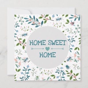Home Sweet Home Custom Teal Green Garden Realtor Card