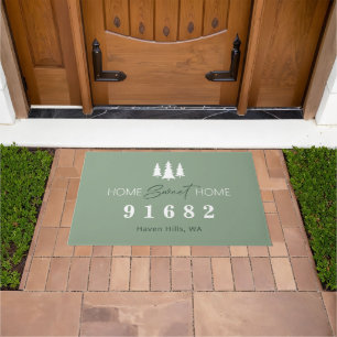 Home Sweet Home Custom Zip Code  Doormat