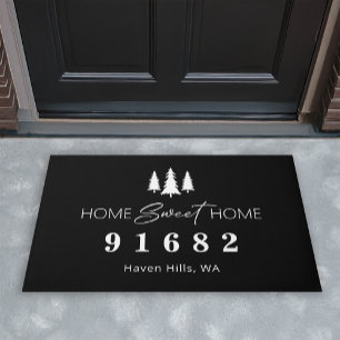 Home Sweet Home Custom Zip Code  Doormat