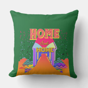 Home Sweet Home Dk Green Cushion