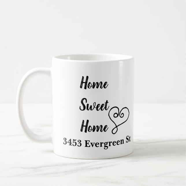 Home Sweet Home Family  Housewarming Gift Coffee Mug (Left)