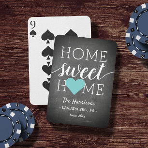 Home Sweet Home Family Name & Hometown Playing Cards