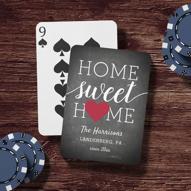 Home Sweet Home | Family Name & Hometown Playing Cards (Creator Uploaded)