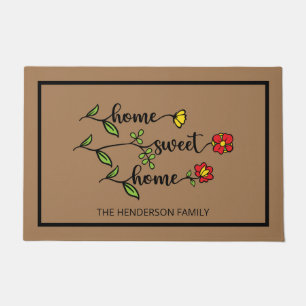 Home Sweet Home Family Name New Address Doormat