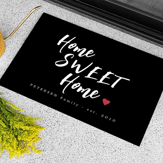 Home sweet home family name personalised  doormat (Creator Uploaded)