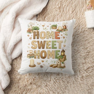 Home Sweet Home Farmhouse Country Rustic Cushion