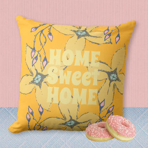 HOME Sweet HOME Flower Power Pop Art  Cushion