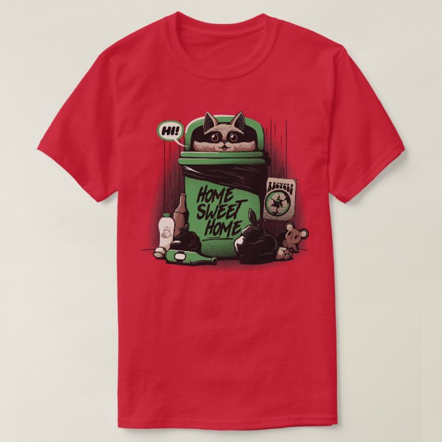 Home Sweet Home Garbage Racoon by Tobe Fonseca T-Shirt (Design Front)