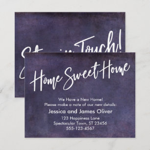 Home Sweet Home Grunge Purple Announcement