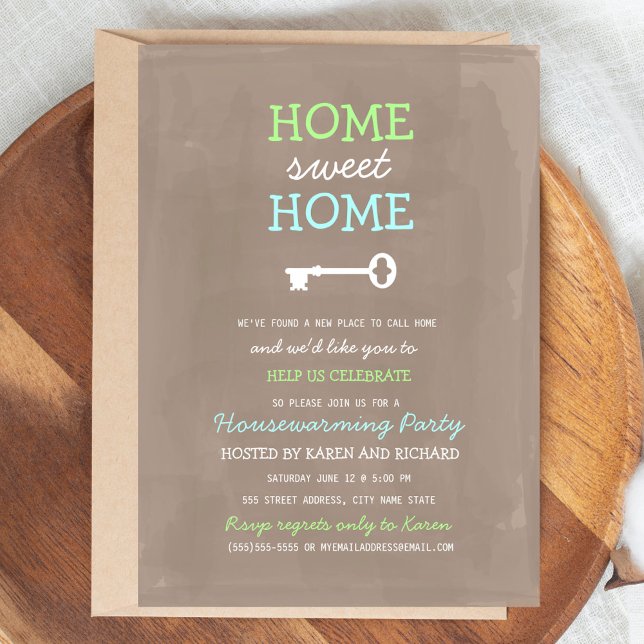 Home Sweet Home Housewarming Invite (More Colours) (Creator Uploaded)
