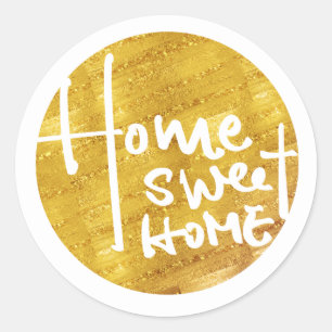 home sweet home , housewarming party classic round sticker