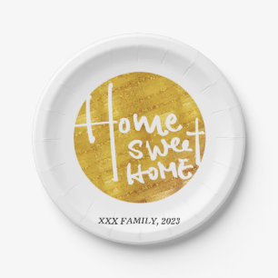 home sweet home , housewarming party paper plate