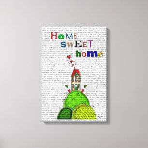 Home Sweet Home Illustration Canvas Print