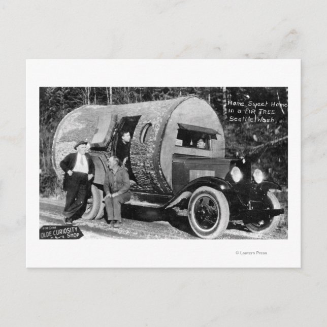 Home Sweet Home in a Fir Tree Postcard (Front)