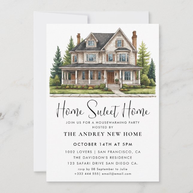 Home Sweet Home Invitation (Front)