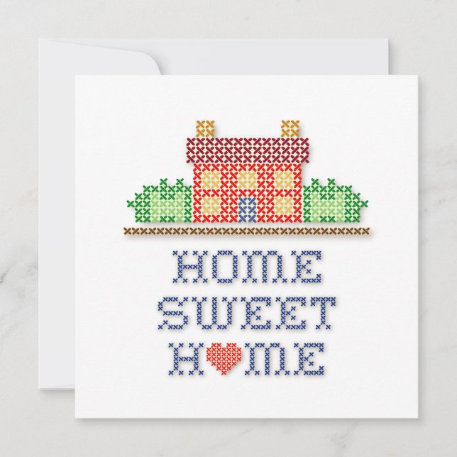 Home Sweet Home Invitation Flat Card (Front)