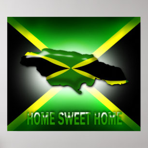 Home Sweet Home Jamaica Large Poster  Print