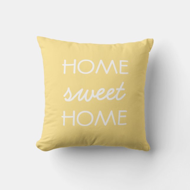 Home Sweet Home | Light Yellow Cushion (Front)