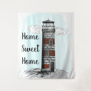 Home Sweet Home Lighthouse Tapestry