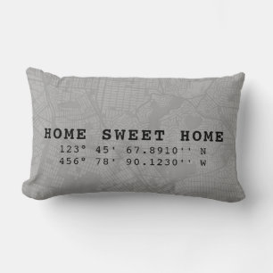 Home Sweet Home   Map & Coordinates   Gray Lumbar Cushion