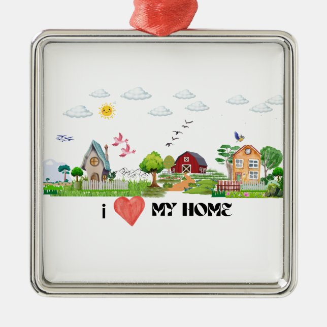 Home Sweet Home Metal Tree Decoration (Front)