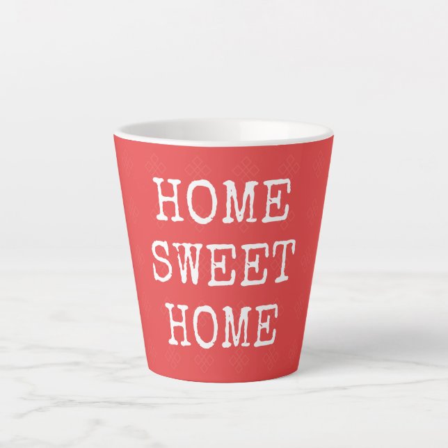Home sweet home minimal design latte mug (Front)