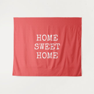 Home sweet home minimal design tapestry