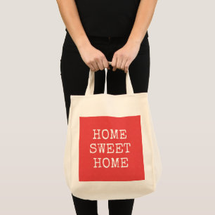 Home sweet home minimal design tote bag