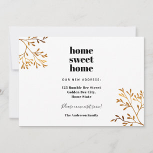 Home sweet home modern elegant moving announcement