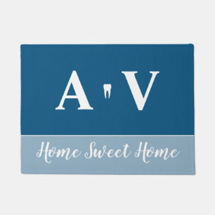 Home Sweet Home Monogram Tooth Doormat