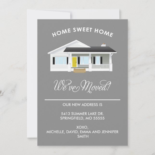 HOME SWEET HOME | MOVING ANNOUNCEMENT (Front)
