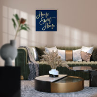 Home Sweet Home Navy Blue Luxury Real