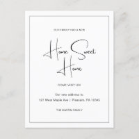 Home Sweet Home New Address Moving Announcement