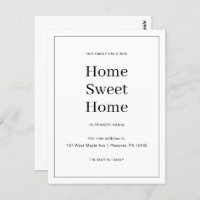 Home Sweet Home New Address Moving Announcement