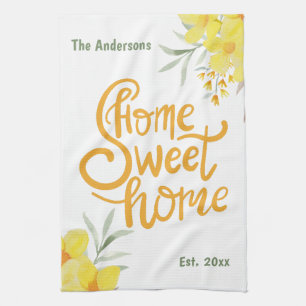 Home Sweet Home New Homeowner Housewarming Pretty  Tea Towel