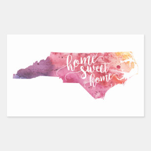 Home Sweet Home North Carolina Rectangular Sticker