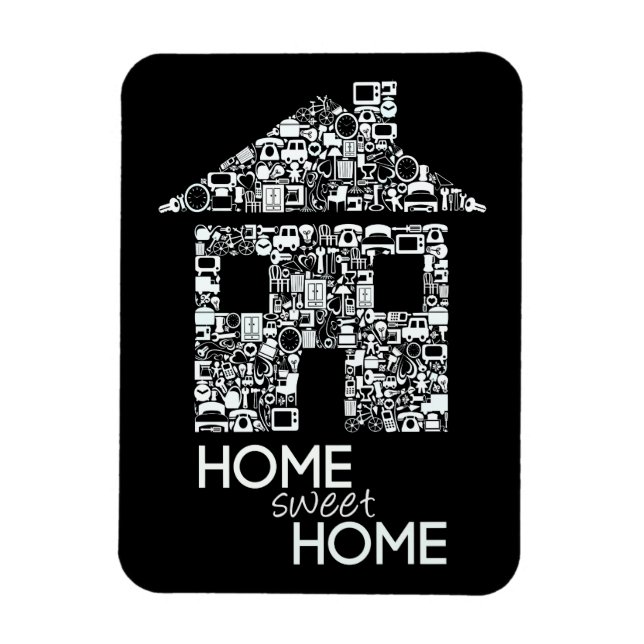 Home Sweet Home Novelty Flexible Fridge Magnet (Vertical)