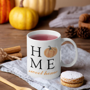 Home Sweet Home Orange Pumpkin Fall Season Coffee Mug