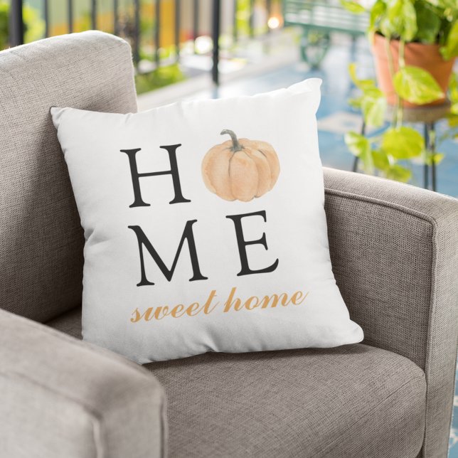 Home Sweet Home | Orange Pumpkin | Fall Season Cushion (Creator Uploaded)