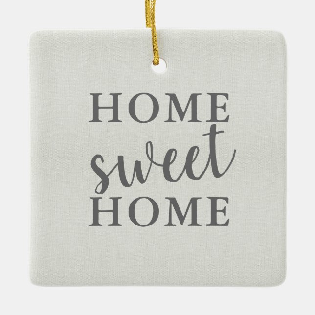 Home Sweet Home Our First Christmas Ceramic Tree Decoration (Front)