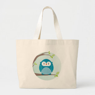 HOME SWEET HOME :: Owl in a tree 5 Large Tote Bag