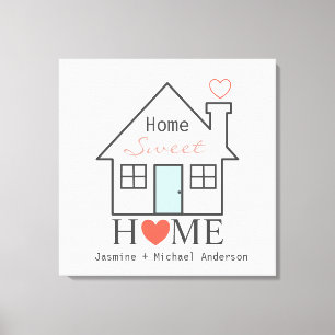 Home Sweet Home personalised Canvas Print