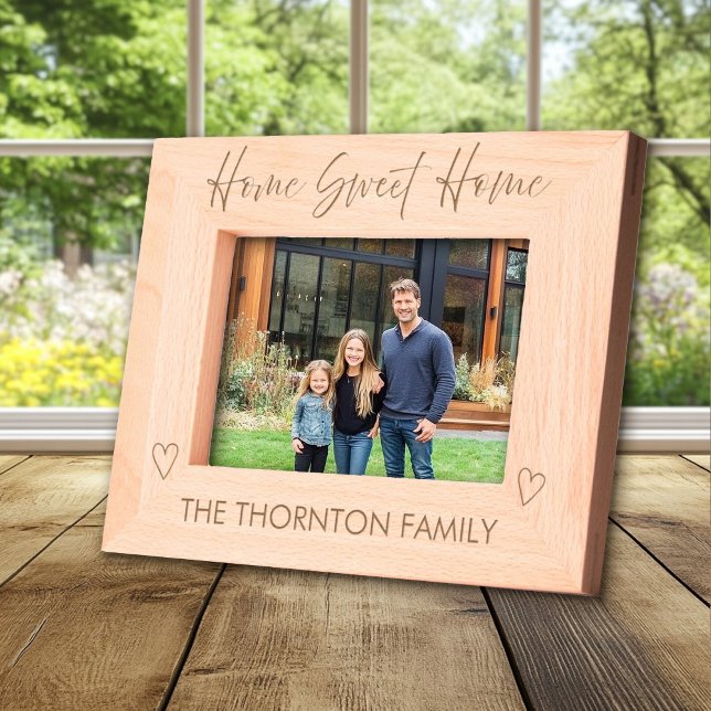 Home Sweet Home Personalised Etched Frames (Creator Uploaded)