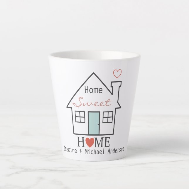 Home Sweet Home personalised Latte Mug (Front)