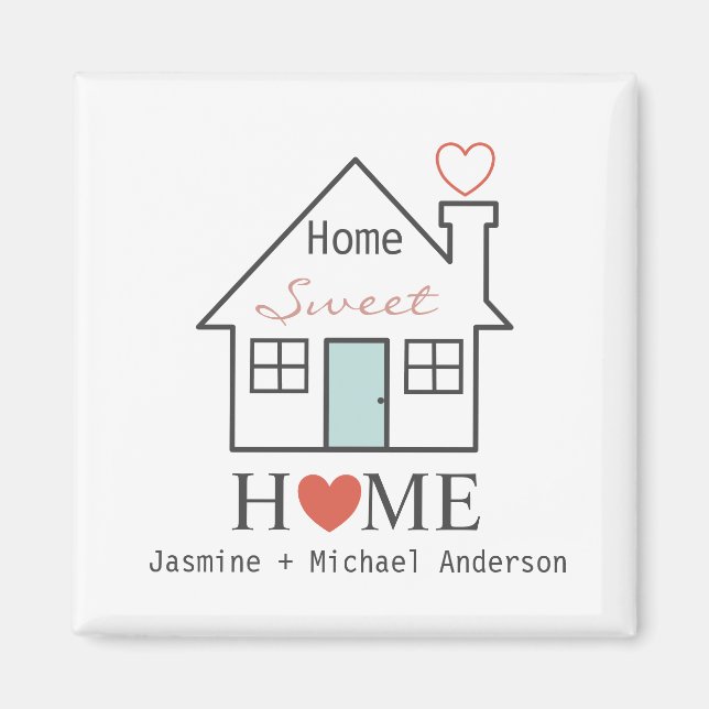 Home Sweet Home personalised Magnet (Front)