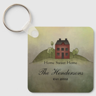 Home Sweet Home Personalised Name key Chain