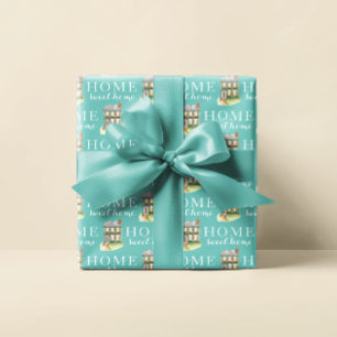 Home Sweet Home Personalised Wrapping Paper Sheets