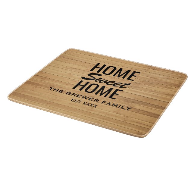 Home Sweet Home Personalized Cutting Board (Corner)