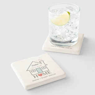Home Sweet Home personalized Stone Coaster