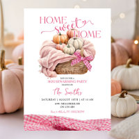 Home Sweet Home Pink Gingham Pumpkin Housewarming